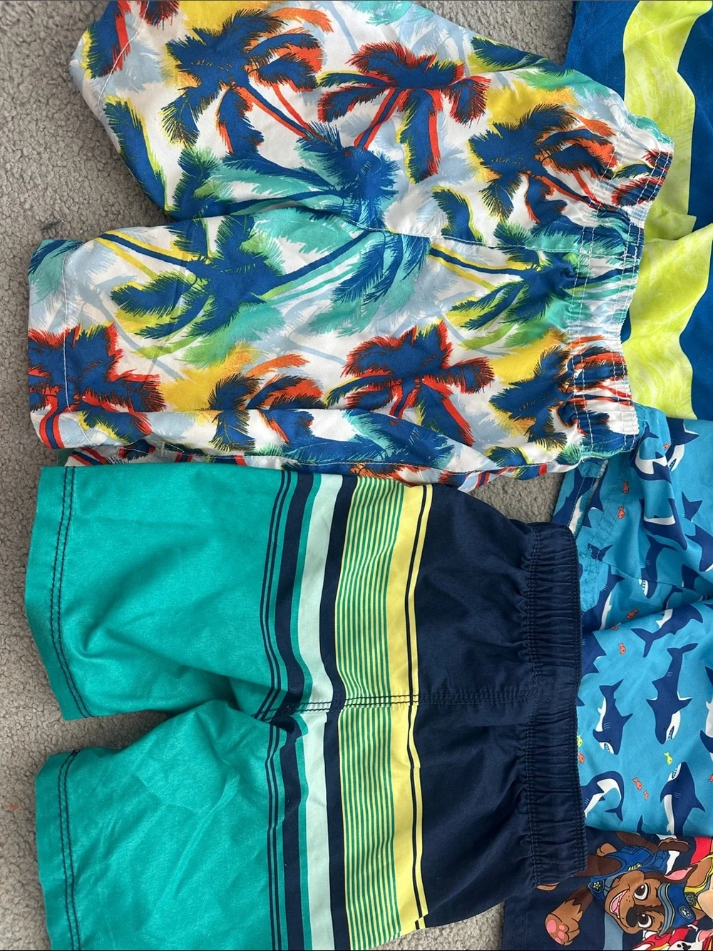 Old Navy Boys Bright Multi-Color Swim Set - Yellow, Blue, Red, Teal